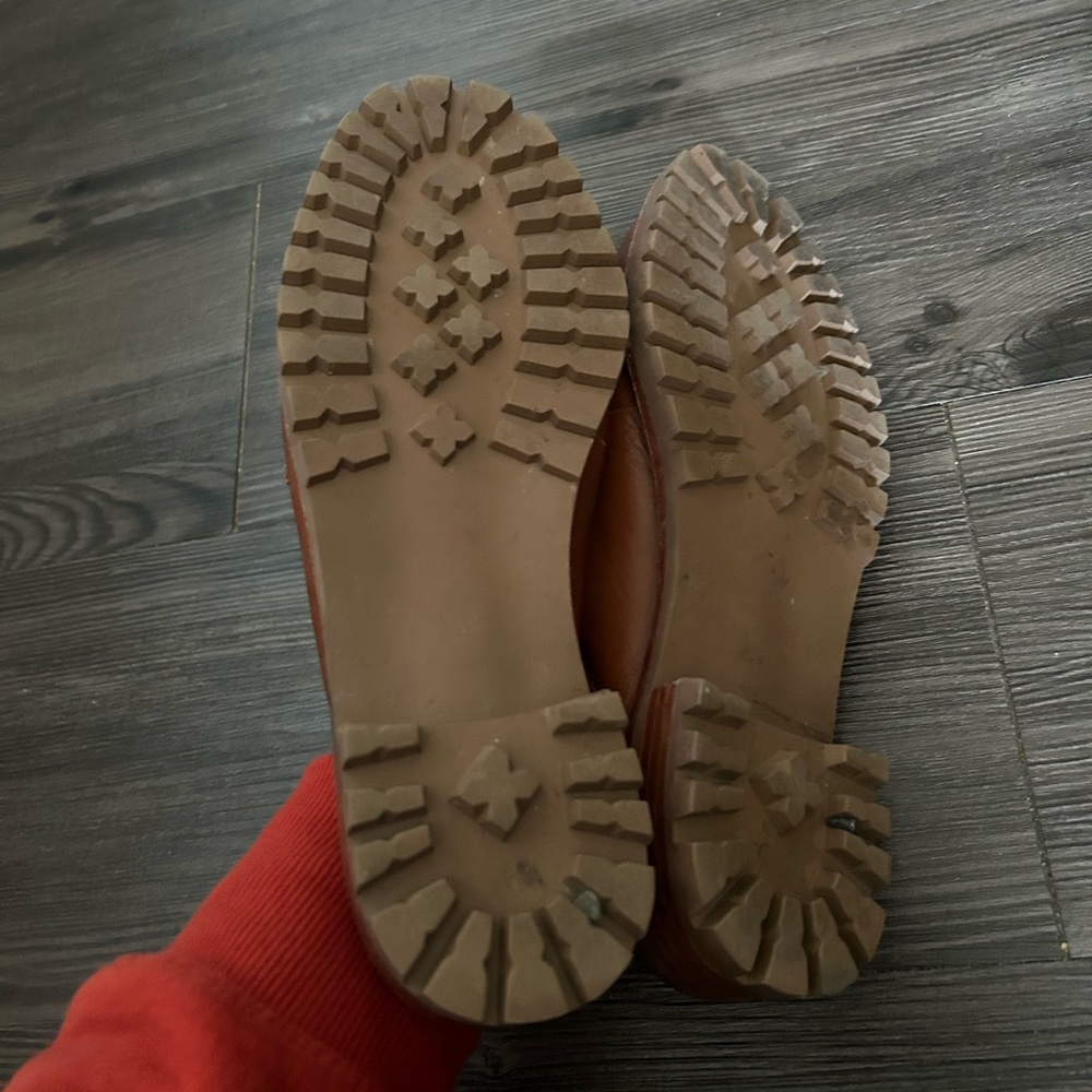 Madewell Cognac Leather Slip-On Loafer Mules - Picture 6 of 7